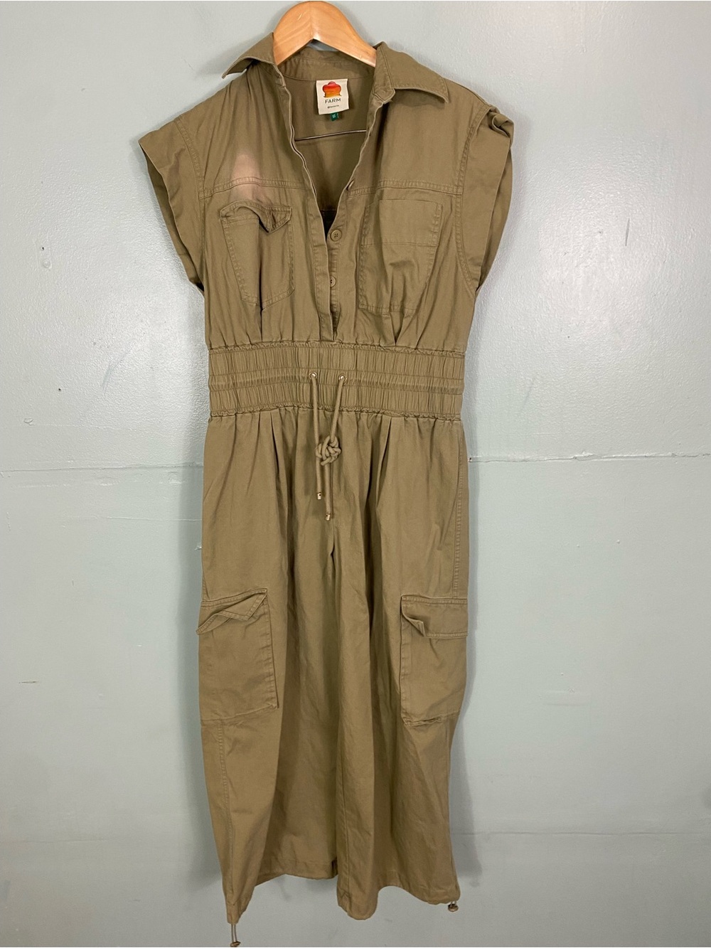 Farm Rio cotton Utility jumpsuit xs